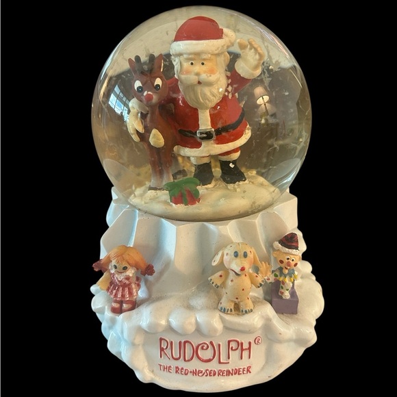 Vintage Rudolph the Red-Nosed Reindeer Snow Globe Collectible Holiday Decoration - Picture 6 of 11